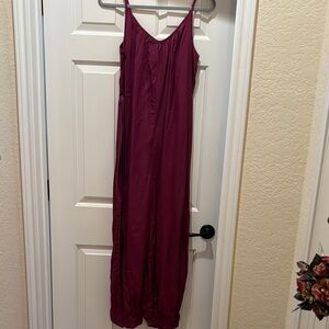 Elegant Burgundy Jumpsuit